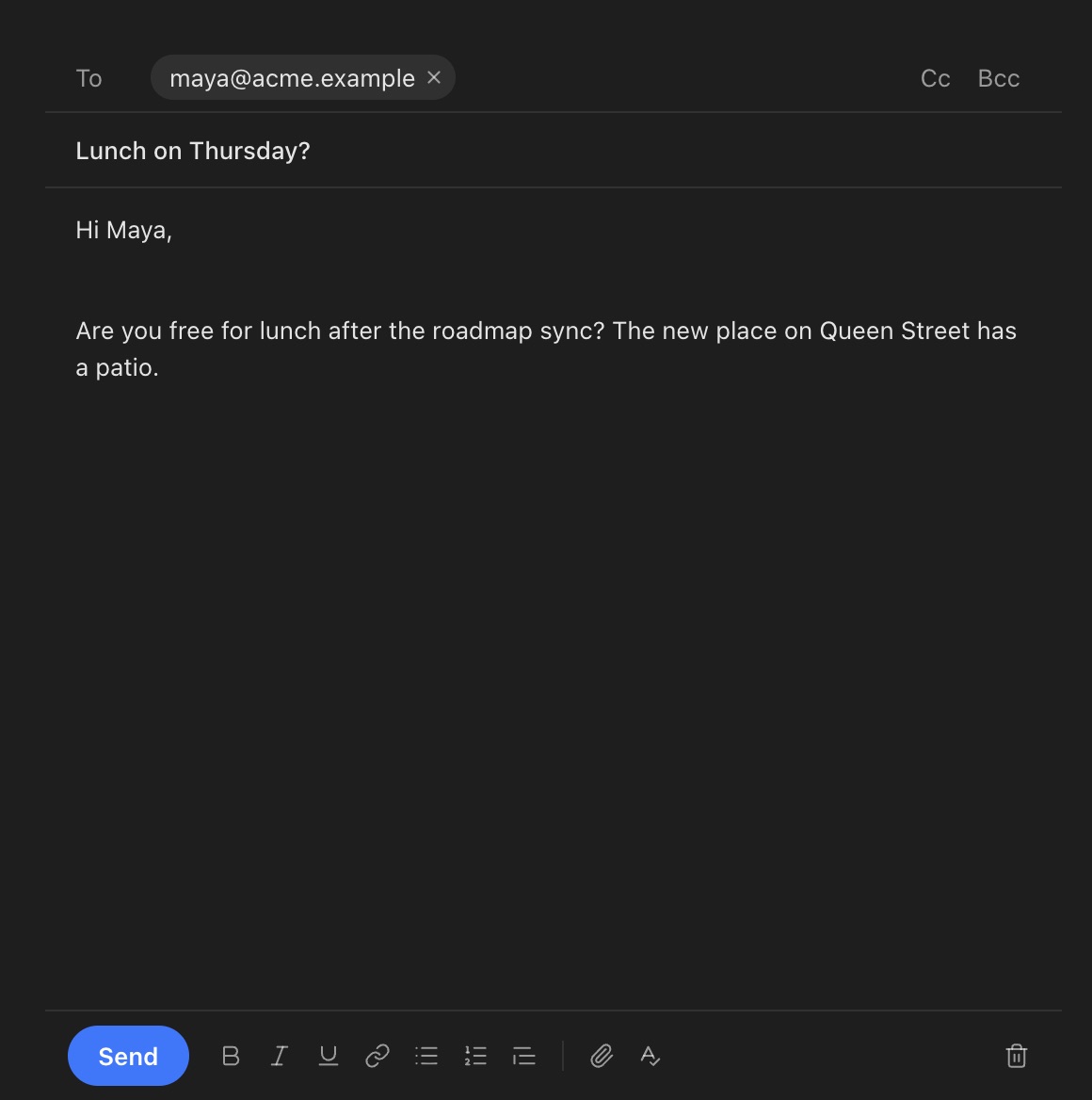 A new message